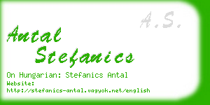 antal stefanics business card